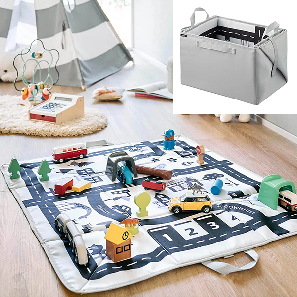 tower プレイマットにもなるおもちゃ収納