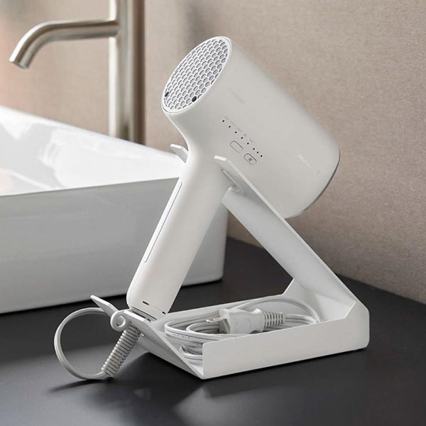 tower 収納付きドライヤー＆ヘアアイロンスタンド ホワイト