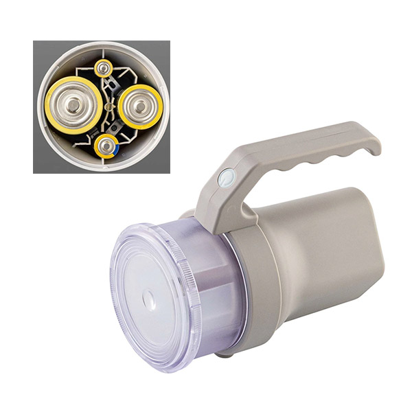 どの乾電池でも点く非常用ライト